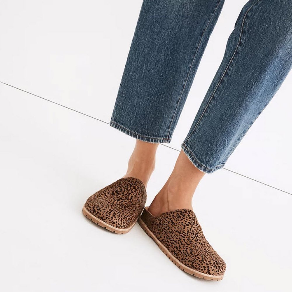 MADEWELL The Layne Clog Mule in Calf Hair Sz 8